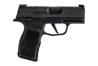 Sig Sauer P365X Handgun with manual safety features a flat faced trigger